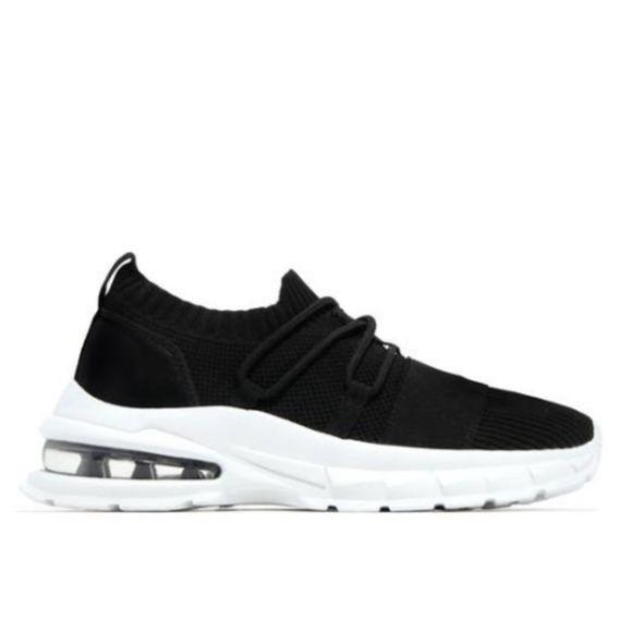 Fly Knit Slip On Sneaker in Black - Picture 2 of 6